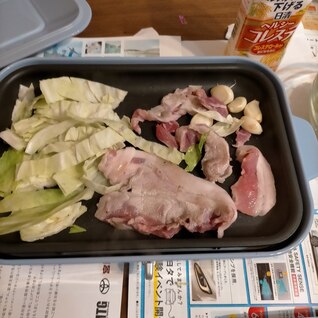 肉の鉄板焼き